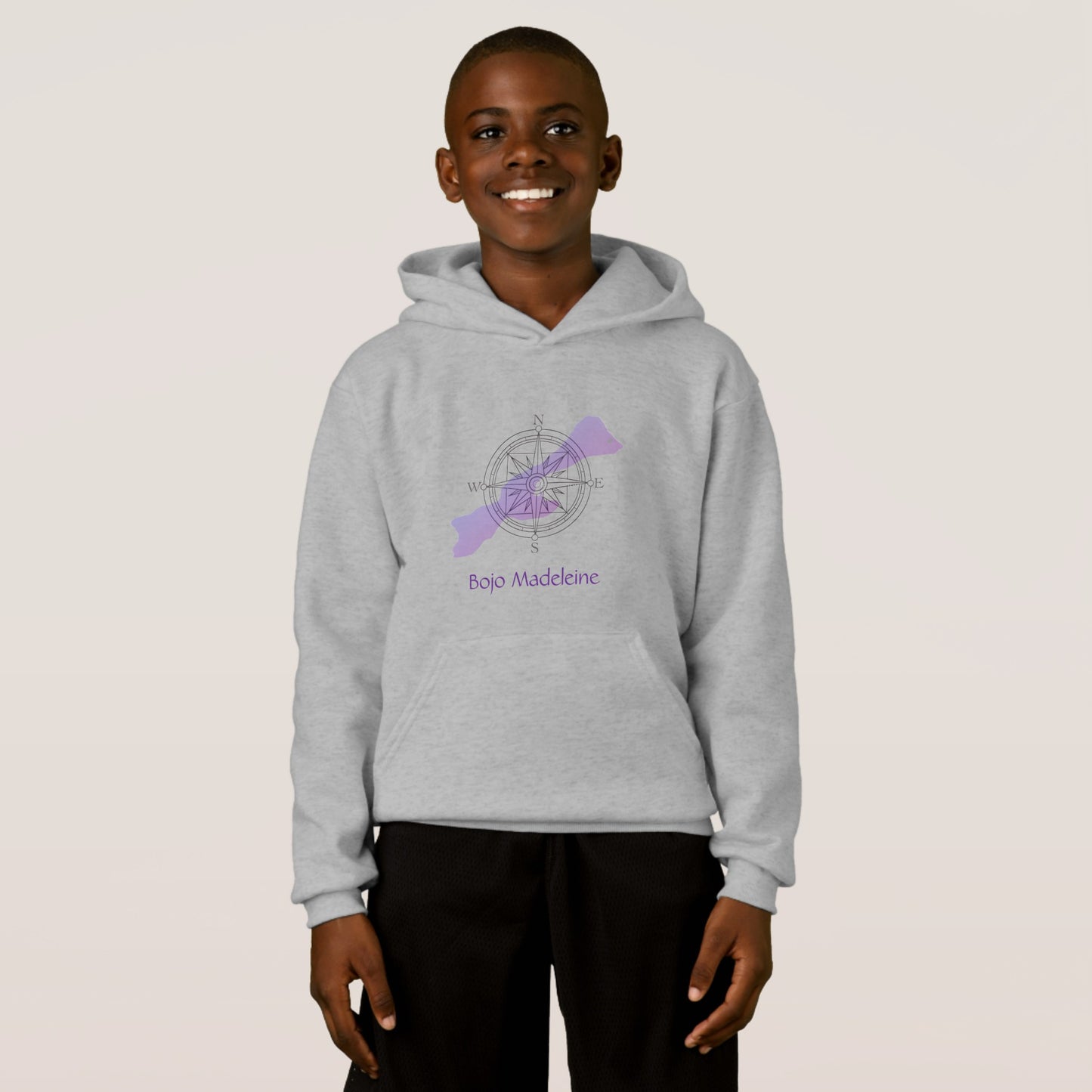 Get Your Bearings - Compass Island Hooded Pullover Sweatshirt - Youth