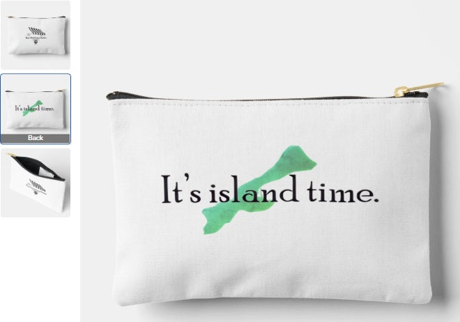 Logo Club It's Green Island Time Small Zippered Pouch