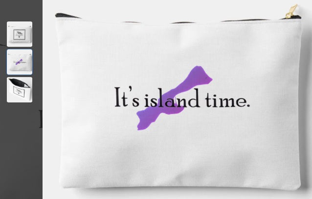 Logo Club It's Purple Island Time Lg Zippered Pouch
