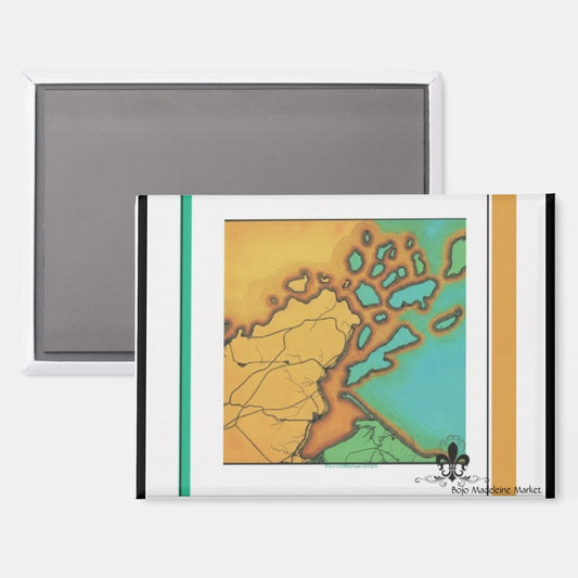 Get Your Bearings - Turquoise & Gold Magnet