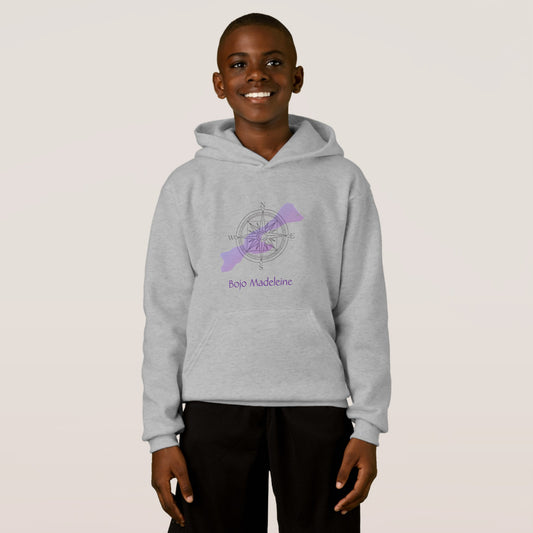 Get Your Bearings - Compass Island Hooded Pullover Sweatshirt - Youth